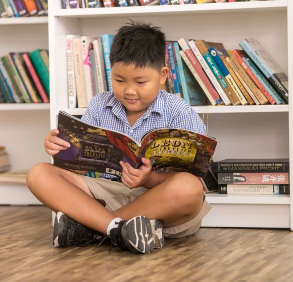 Student reading